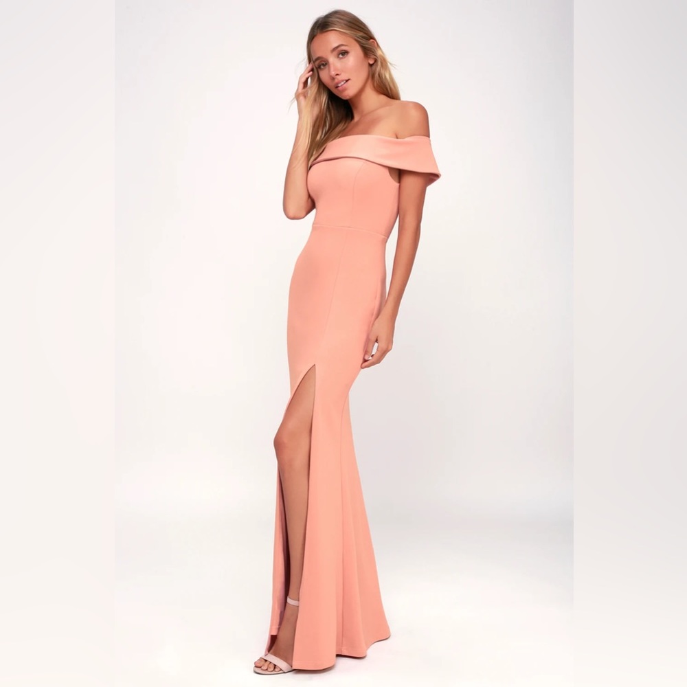 Lulus Off the should Maxi Dress